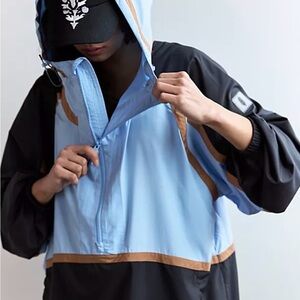 FP Movement Like The Wind Color Block Jacket  Blue and Black Small